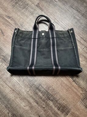 Hermès Fourre-Tout canvas tote bag. 